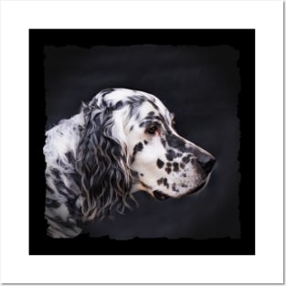 English Setter With Hazel Eyes Posters and Art